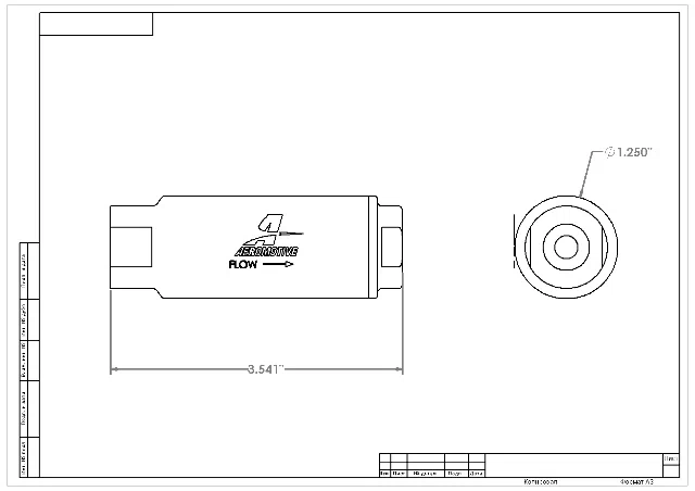 Fuel Filter Element High Flow Fuel System Universal Fit Aeromotive 12603-BGPL
